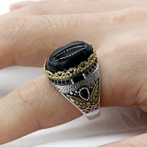 Real Pure Vintage Ring Men 925 Turkish Natural Thai Sterling Silver Classic ReZi - £52.18 GBP