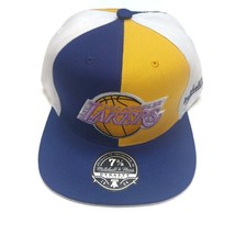 Mitchell &amp; Ness Size 7 3/8 Los Angeles Lakers Fitted Hat Cap Reload 2.0 Pinwheel - £18.80 GBP