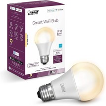 Feit Electric A19 E26 (Medium) Smart WiFi LED Bulb Soft White 60 Watt - £7.88 GBP