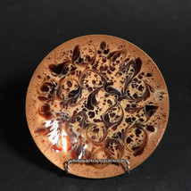Mid Century abstract modernist Copper enamel bowl/dish Godfrey Coppercraft - $79.19