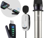 Wireless Usb Microphone For Iphone &amp; Computer, Rechargeable Handheld &amp; L... - £122.27 GBP