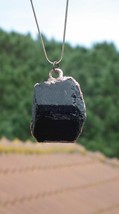 Black tourmaline pendant / raw black tourmaline - $752.00 MXN+