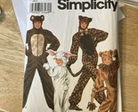 Simplicity Pattern 9983 Adult Costumes Cat, Bear, Lion, Rabbit Uncut Sma... - $14.01