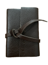 Profound Aesthetic Brown Leather Pocket Size Journal Sketchbook 5.2x3.5 in - $12.00