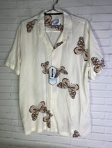 FRESH PRINTS OF BEL-AIR Button Up Butterfly Print Short Sleeve Viscose M... - £27.24 GBP