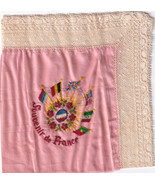 Vintage Embroidery Hankie Handkerchief &quot;Souvenir de France&quot; Flags - $4.00