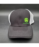 New w/o Tags John Deere Black &amp; White Mesh Cap Hat Elastic Flexfit Closure - $188.64 MXN