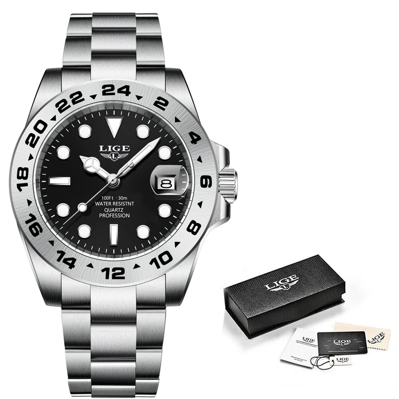 New Design Top Brand Men&#39;s Sports Quartz Watches Stainless Steel Wrist 3... - £30.14 GBP