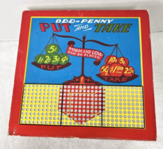 Odd Penny Put and Take Punch Board Never Punched 6.5 x 6 1/4 Inch - $611.64 MXN