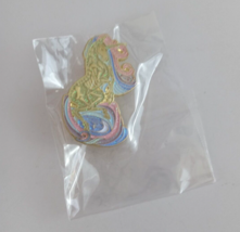 New Skeleton Unicorn With Colorful Mane Glittery Hat Lapel Pin - $6.78