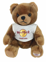 Vintage Hard Rock Cafe Guam Plush Rockin” Teddy Bear 10” Restaurant Logo - $18.00