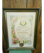 Vintage Framed 1904 Baptism Certificate Swedish? Language Jamestown NY - $94.96 CAD
