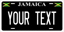 Jamaica Black License Plate Personalized Car Auto Bike Motorcycle Custom Tag - £8.69 GBP+