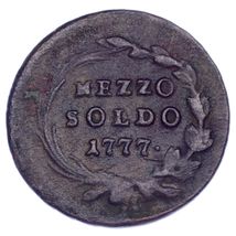 1777 Italian States Milan 1/2 Soldo VF Condition KM #184 - $59.88