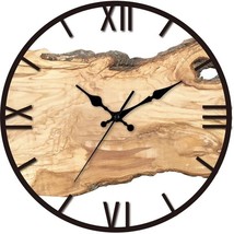 Acrylic Wood Grain Wall Clock Silent Home Hanging Clock Minimalist Design Clock - £27.89 GBP