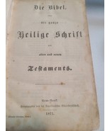 1871 German Bible Great Condition! Die Bible Old And New Testament Free ... - $99.00