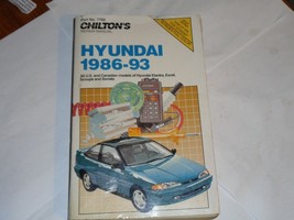 1986-93 Hyundai all US models Repair Manual Chiltons - $278.79 MXN