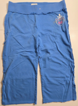 Victorias Secret PINK Womens Blue Vintage Capri Sweatpants Flare Wide Ro... - $44.99