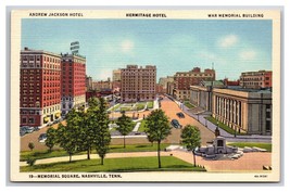 Memorial Suare Nashville Tennessee TN UNP Linen Postcard H30 - £2.92 GBP