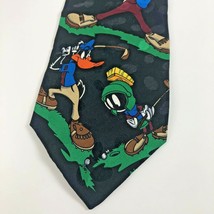 Looney Tunes Mens Tie 1997 Bugs, Daffy, Taz, Marvin Playing Golf Sport Theme - £11.04 GBP