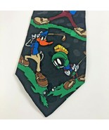 Looney Tunes Mens Tie 1997 Bugs, Daffy, Taz, Marvin Playing Golf Sport T... - £11.18 GBP