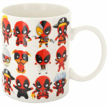 Marvel Deadpool Chibi Characters All Over 11oz Ceramic Mug Multi-Color - £15.78 GBP