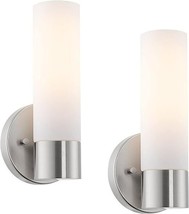 2-Pack Kira Home Sol 10&quot; Modern 1-Light Wall Sconce with Frosted Glass Shade - £39.80 GBP