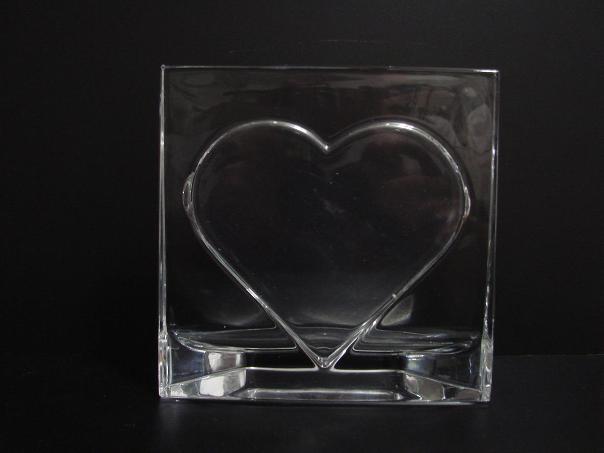 Heart Shaped Crystal Stand Alone Photo Frame for Cut to Fit 4x5 Photo  - $4.49