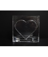 Heart Shaped Crystal Stand Alone Photo Frame for Cut to Fit 4x5 Photo  - $4.49