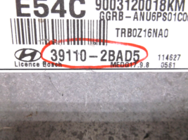 12-13-14  HYUNDAI ACCENT  AUTOMATIC / ENGINE COMPUTER.ECU image 2