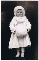 Postcard RPPC Young Girl Pure As Driven Snow Waiting For Mud Puddle - £3.10 GBP