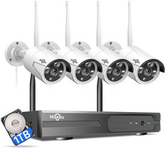 [Wireless Pro, 100Ft Range] Hiseeu Wireless Security Camera System,, Way Audio - £184.27 GBP