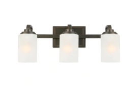 Hampton Bay 3-Light 21 in. Oil-Rubbed Bronze Bathroom Vanity Light - $47.20