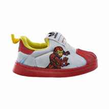 Adidas Boys 5 Toddler Superstar 360 I Marvel Iron Man Slip-On Shoes White Red  - £29.57 GBP