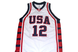 Amare Stoudemire #12 Team USA Basketball Jersey White Any Size image 4
