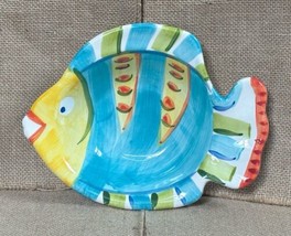 Vintage Hand Painted Fish Candy Dish Bowl Kitsch Whimsical Eclectic Weirdo - £12.07 GBP