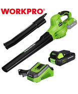 WORKPRO 20V Cordless Leaf Blower 2-Speeds Electric Leaf Blower W/Battery... - £95.53 GBP