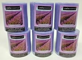 ( Lot of 6 ) Luminessence Lavender Fields Pillar Candles, Great Scent! 7 oz Each - $26.72