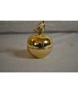 Vintage Avon Gold Tone Apple Enchanted Apple Cream Sachet Empty 43256 - $19.80