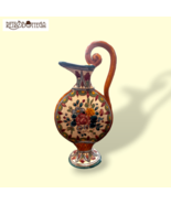 Anfora a forma piatta con fiore in terracotta fatta a mano e decorata... - $446.10 MXN