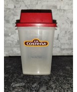Vintage Tupperware La Costena RED Lid Holds Lg. Jar of Pickles, Peppers... - $18.71