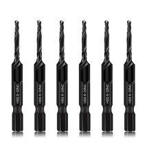 6-Piece 6-32NC Combination Drill Tap Countersink Bit Set SAE, Made of High-Speed - £15.74 GBP
