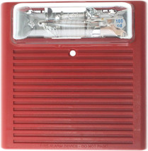 Wheelock ASWP-2475W-FR Wall Mount Weatherproof Audible Horn Strobe, Red, 24 VDC - $95.00