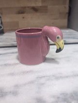 Vintage 1986 Pink Flamingo Handle Mug Coffee Planter Cup Bergschrund Seattle - £8.61 GBP