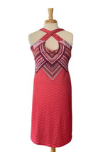 Prana Dress Viola Pixe Phoebe Scoop Neck Cross Back Active Dress Coral Pink Sz L - £38.58 GBP
