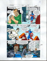 Original 1991 Avengers 332 page 19 Marvel Comics color guide art:Captain America - £34.15 GBP