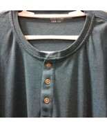 Mens Long Sleeve 3 button T-shirt Size 3XB  Blue Easy Care Croft &amp; Barrow - $31.12 CAD