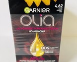 3 X Garnier Olia Oil Powered Permanent Hair Color 4.62 Dark Garnet Red - $29.60