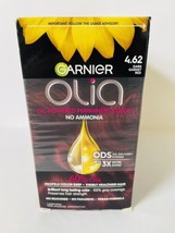 3 X Garnier Olia Oil Powered Permanent Hair Color 4.62 Dark Garnet Red - £23.11 GBP