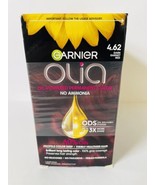 3 X Garnier Olia Oil Powered Permanent Hair Color 4.62 Dark Garnet Red - £23.63 GBP